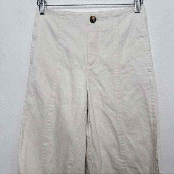 Vince Womens 0 Beige High Rise Wide Leg Trouser - Picture 2 of 12